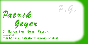 patrik geyer business card